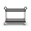 Rullbord Pelle, 2 hyllplan, lastkapacitet 200 kg, LxBxH 1100 x 520 x 950 mm, svart