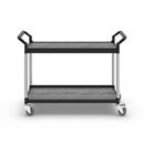 Rullbord Pelle, 2 hyllplan, lastkapacitet 200 kg, LxBxH 1100 x 520 x 950 mm, svart