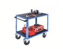 Bordsvagn Industri Industri, 2 hyllplan av plast, hyllplan 1250 x 800 mm, stativ ljusblått