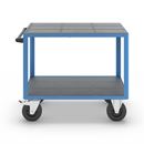 Bordsvagn Industri Industri, 2 hyllplan av plast, hyllplan 1050 x 700 mm, stativ ljusblått