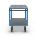Bordsvagn Industri Industri, 2 hyllplan av plast, hyllplan 1050 x 700 mm, stativ ljusblått