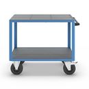 Bordsvagn Industri Industri, 2 hyllplan av plast, hyllplan 1050 x 700 mm, stativ ljusblått