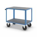 Bordsvagn Industri Industri, 2 hyllplan av plast, hyllplan 1050 x 700 mm, stativ ljusblått