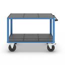Bordsvagn Industri Industri, 2 hyllplan av plast, hyllplan 1250 x 800 mm, stativ ljusblått
