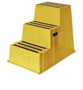 Pall med halkskydd Hakon, lastkapacitet 150 kg, 3 steg, gul, från 2 st