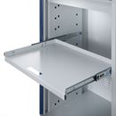 Datorskåp Verner, HxB 1770 x 650 mm, med monitorskåp, ljusblå dörrar