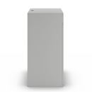 Datorskåp Verner, HxB 1060 x 650 mm, utan monitorskåp, ljusgrå dörrar