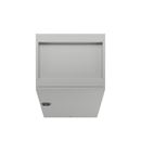 Datorskåp Verner, HxB 1060 x 650 mm, utan monitorskåp, ljusgrå dörrar