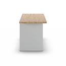 Verktygsbänk Halvar, 3 lådor, 1 dörr, bredd 1500 mm, ljusgrå / gentianblå