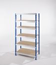 Lagerhylla Jolene, hyllplan spånskivor, HxBxD 1976 x 1050 x 600 mm, grundsektion