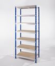 Lagerhylla Jolene, hyllplan spånskivor, HxBxD 2522 x 1050 x 500 mm, grundsektion