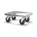 Backvagn Universal, med massivgummihjul, lastkapacitet 250 kg, lastyta 410 x 310 mm, galvaniserat