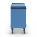 Verkstadsvagn Indra, med 3-sidig lastkant, enfärgad ljusblå
