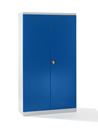 Kemikalieskåp Tom, med 4 tråghyllor, dörrar gentianblå
