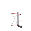 Grenställ Attillo, enkelsidig, HxB 2500 x 2000 mm, arm 1000 mm, utbyggnadssektion