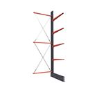 Grenställ Attillo, enkelsidig, HxB 4000 x 2000 mm, arm 1000 mm, utbyggnadssektion