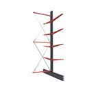 Grenställ Attillo, dubbelsidig, HxB 4000 x 2000 mm, arm 1000 mm, utbyggnadssektion