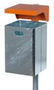 Papperskorg Isolde, volym 50 l, BxHxD 310 x 685 x 360 mm, orange huv