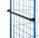Rullbur med trådgaller Ilotar, lastkapacitet 500 kg, massivgummihjul, lastyta LxB 1140 x 730 mm
