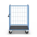 Rullbur med trådgaller Ilotar, lastkapacitet 500 kg, massivgummihjul, lastyta LxB 1140 x 730 mm