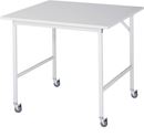 Arbetsbord på hjul Nornor, melaminskiva, tjocklek 22 mm, 30 x 30 mm, BxDxH 1000 x 1000 x 900 mm