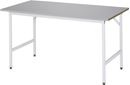 Arbetsbord Rickard, stativ 30 x 30 mm, skiva med rostfritt stål, BxD 1500 x 800 mm