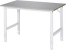 Arbetsbord Rickard, stativ 60 x 30 mm, skiva med rostfritt stål, BxD 1250 x 800 mm