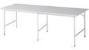 Arbetsbord Rickard, stativ 30 x 30 mm, melaminbelagd skiva, BxD 2500 x 1000 mm, ljusgrå