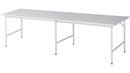 Arbetsbord Rickard, stativ 30 x 30 mm, melaminbelagd skiva, BxD 3000 x 1000 mm, ljusgrå
