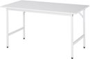 Arbetsbord Rickard, stativ 30 x 30 mm, melaminbelagd skiva, BxD 1500 x 800 mm, ljusgrå