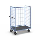Rullbur med trådgaller Ilotar, lastkapacitet 500 kg, massivgummihjul, lastyta LxB 1140 x 730 mm