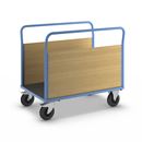 Plattformsvagn Line, med 2 höga långsidor, LxB 1250 x 800 mm, massivgummihjul