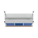 Arbetsbänk Jostein, bredd 2000 mm, 3 lådor: 1 x 125 / 2 x 175 mm, 2 dörrar 475 mm, ljusgrå/gentianablå