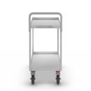 Rullvagn Lovis, hyllplan med uppvikt kant, 2 hyllplan