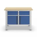 Arbetsbänk Edmund, 2 lådor, 2 dörrar, BxD 1200 x 600 mm