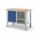 Arbetsbänk Edmund, 1 dörr, 1 öppet fack med botten, BxD 1200 x 600 mm