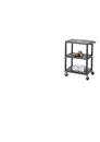 Bordsvagn Jussi, LxBxH 610 x 460 x 840 mm, 3 hyllplan, svart