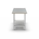 Arbetsbänk Henning, skivans tjocklek 1500 mm, med förvaringshylla, stålplåtsskiva