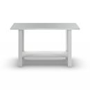 Arbetsbänk Henning, skivans tjocklek 1500 mm, med förvaringshylla, stålplåtsskiva