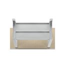 Arbetsbänk Henning, skivans tjocklek 1500 mm, med förvaringshylla, stålplåtsskiva