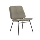 Loungestol Greta, sitshöjd 400 mm, svart underrede, beige klädsel