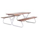 Picknickbord Robust, LxBxH 1750 x 1750 x 740 mm, brun