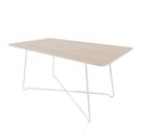 Soffbord Linnea, stabilt metallunderrede, LxB 1100 x 600 mm ask/vit