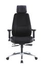 Kontorsstol Zenit, armstöd med ställbar höjd, tyg, svart