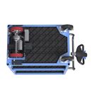 Eldriven hyllvagn CustomLine, 3 hyllplan, antracitgrå RAL 7016, elastisk gummi