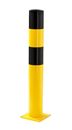 Trafikpollare Janina, Ø 159 mm, väggtjocklek 4,5 mm, för fastbultning, golvplatta 250 x 250 mm