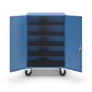 Verkstadsvagn Henrik, med parörr, låsbar, med 4 hyllplan