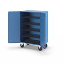 Verkstadsvagn Henrik, med parörr, låsbar, med 4 hyllplan