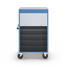 Verkstadsvagn Henrik, jalusier av aluminium, med 4 hyllplan