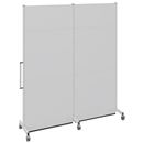 Golvskärm på hjul Erland, för industri och kontor, LxBxH 2000 x 740 x 2521 mm